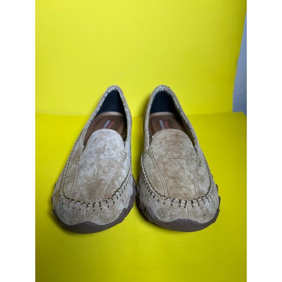 Skechers Womens Tan Suede Memory Foam Slip On Loafers Size 9.5 NWOT - Picture 4 of 9